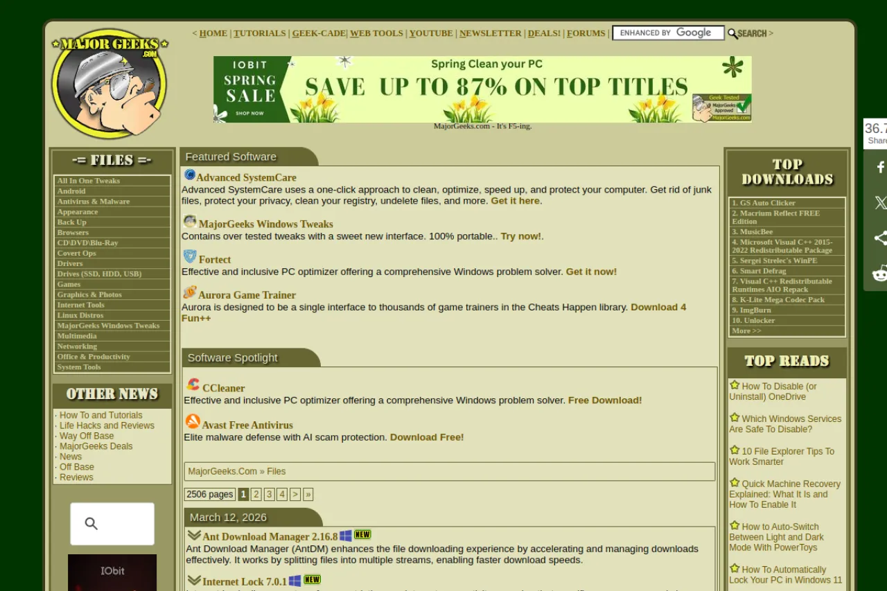 MajorGeeks.Com 截图