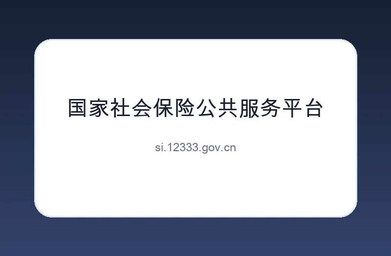 国家社会保险公共服务平台