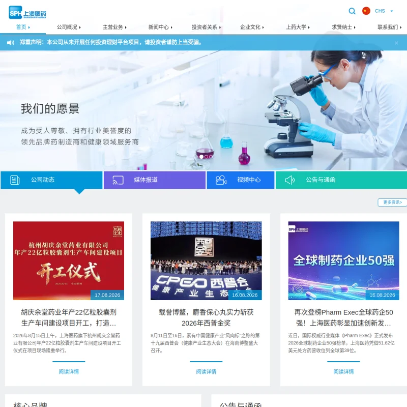 上海医药 SPH