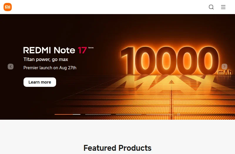 小米商城（Xiaomi）官方网站