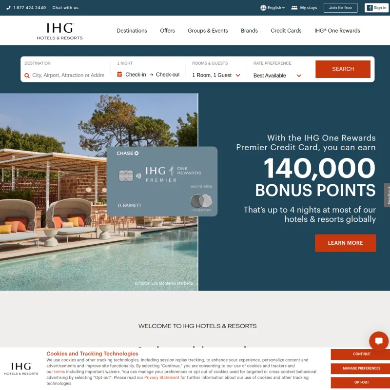 洲际酒店集团（IHG）中国官方网站