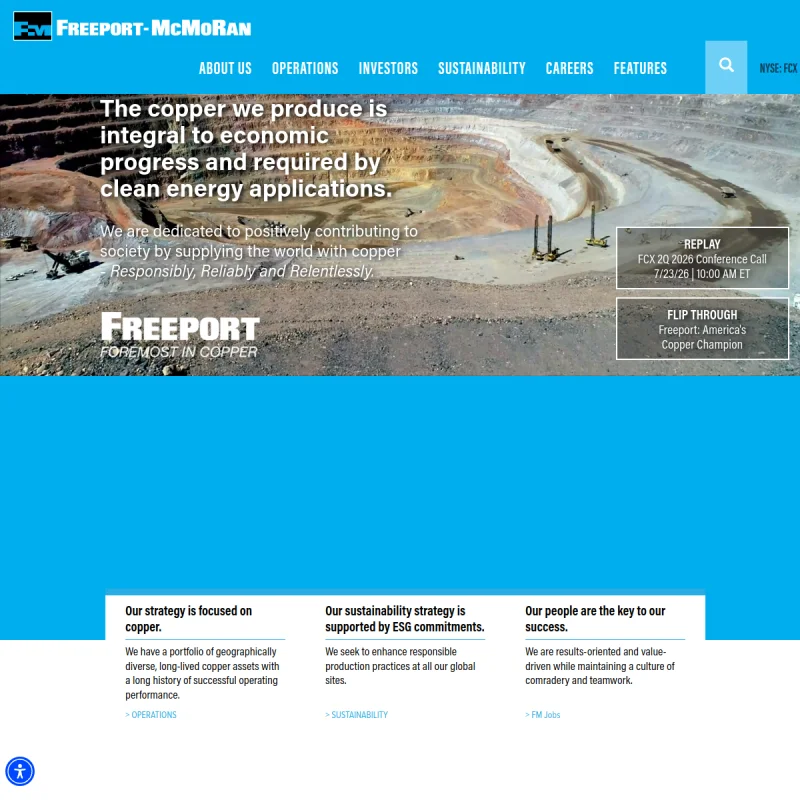 自由港麦克莫兰(Freeport-McMoRan)官方网站