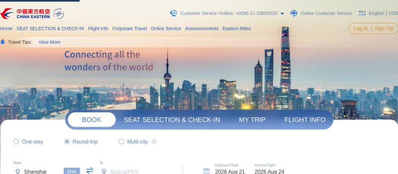 中国东航(China Eastern)官方网站