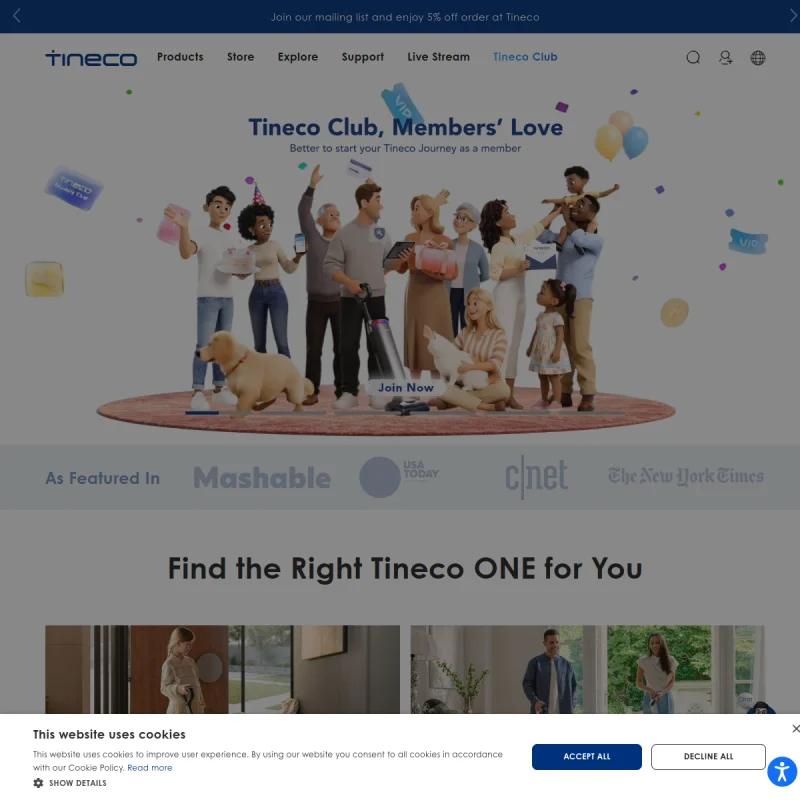 添可(Tineco)官方网站