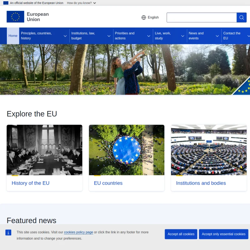 欧盟门户（European Union）官方网站