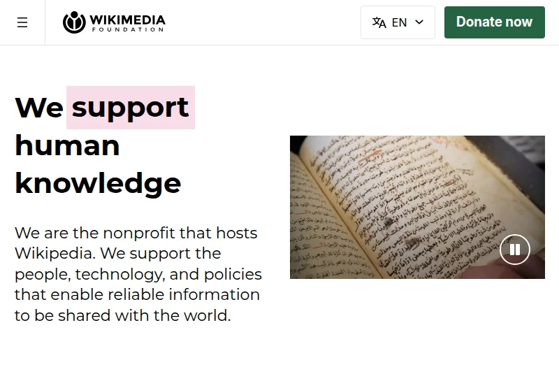 维基媒体基金会(Wikimedia Foundation)官方网站