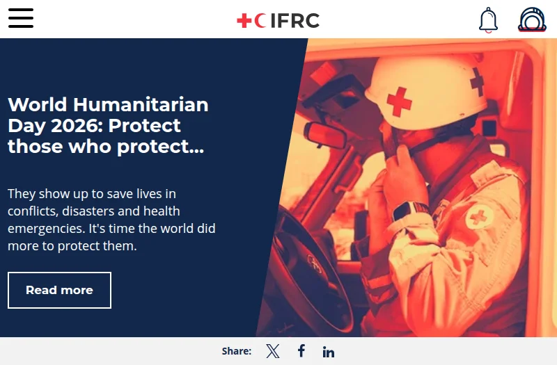 红十字会与红新月会国际联合会(IFRC)官方网站