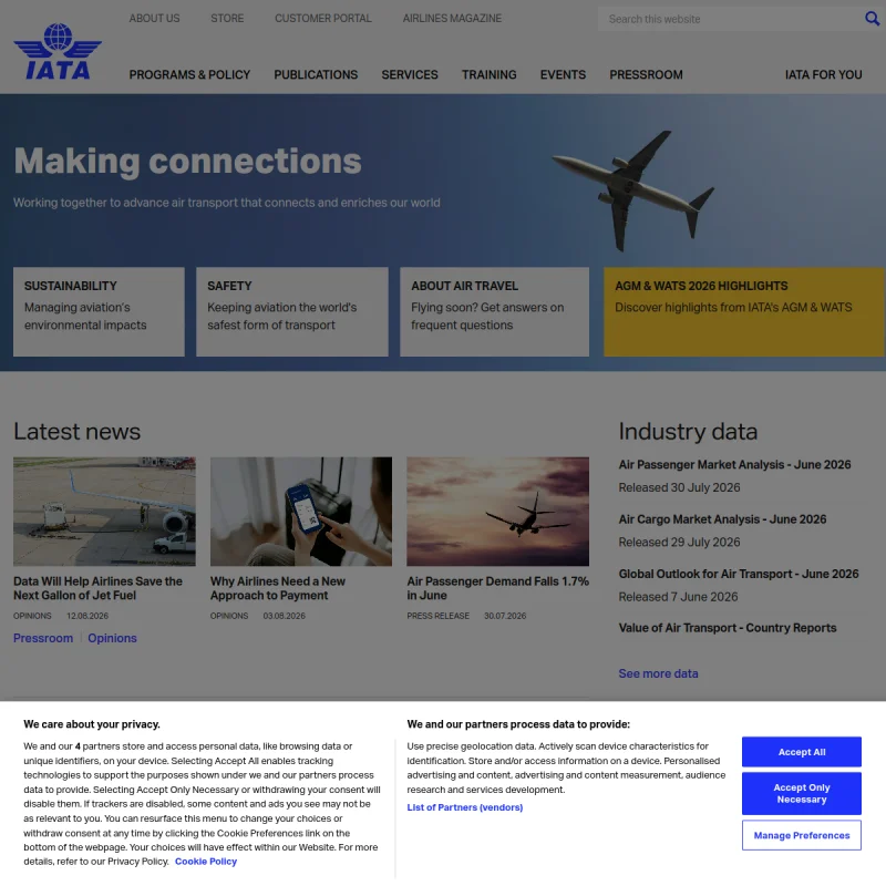 国际航空运输协会（IATA）官方网站