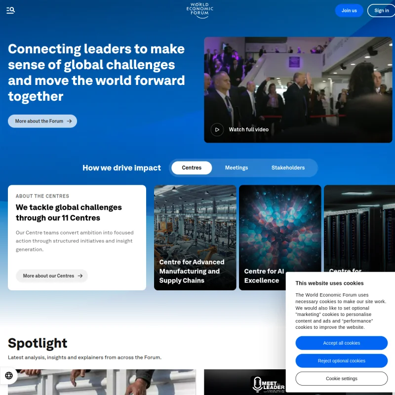 世界经济论坛(WEF)官方网站