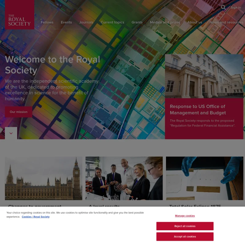 英国皇家学会(Royal Society)官方网站