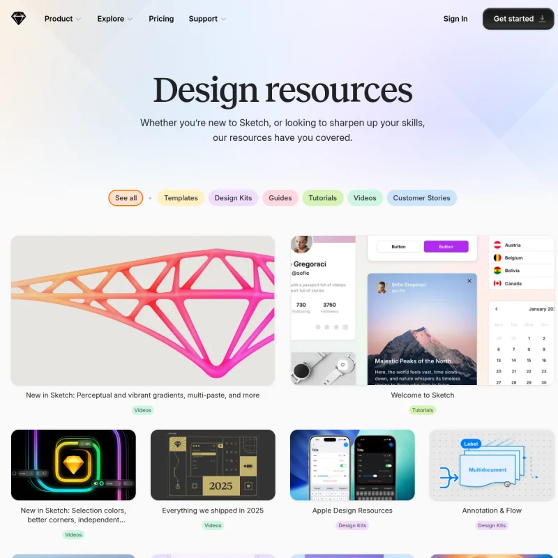 Sketch Design Resources 官方网站