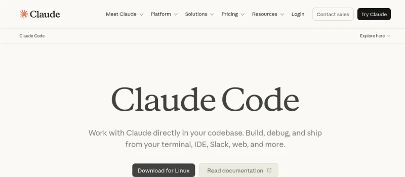 Claude Code 官方网站