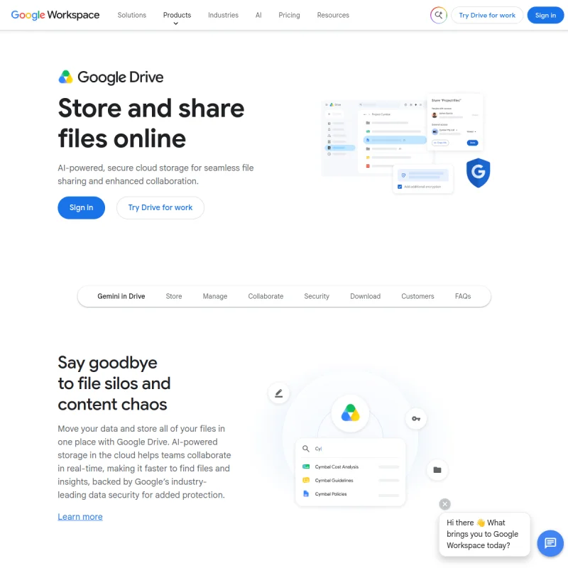 Google Drive(谷歌云端硬盘)官方网站