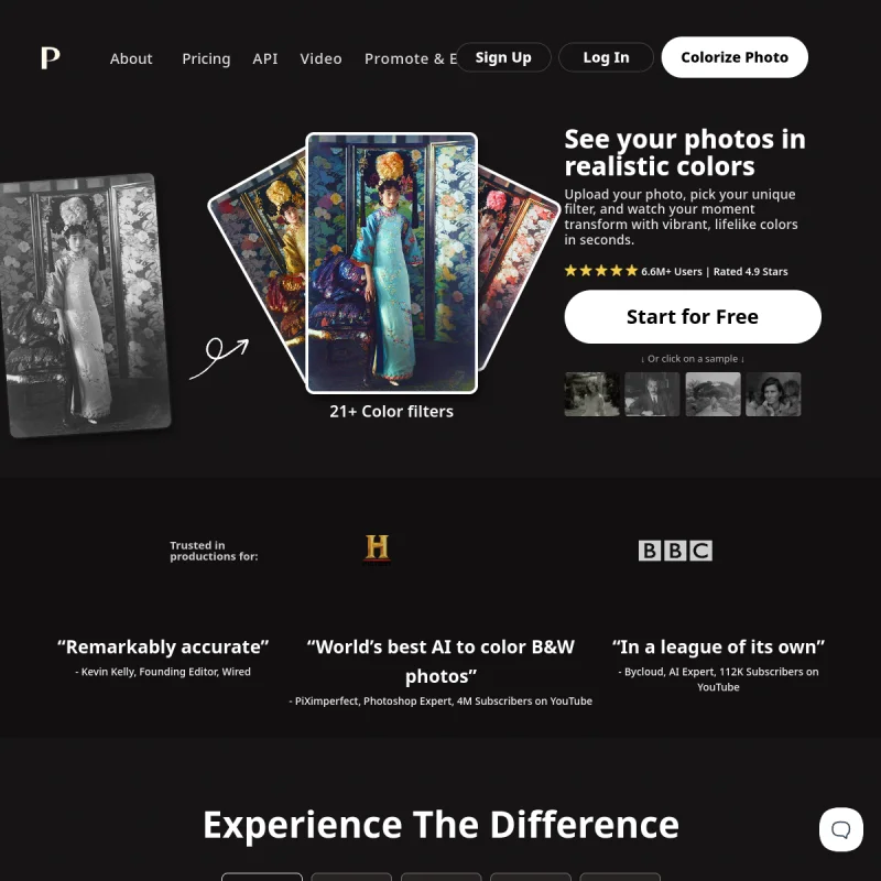 Palette.fm – 免费在线 AI 黑白老照片智能上色与艺术调色工具