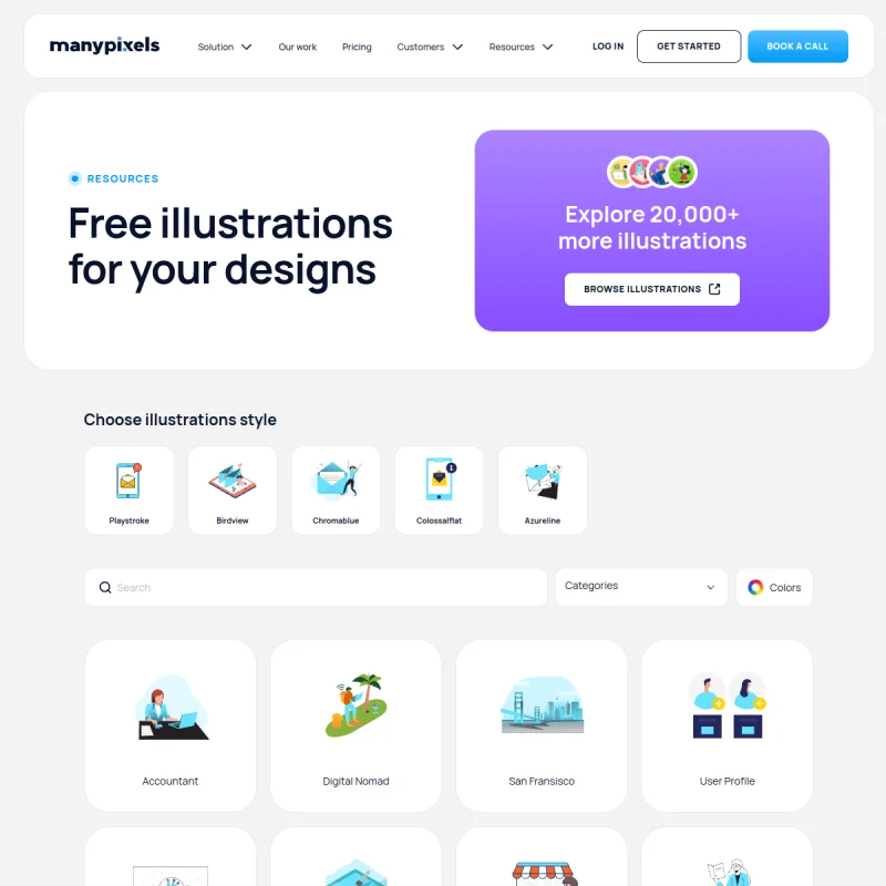ManyPixels Gallery – 免费免版权可定制免抠 SVG 矢量插画图库