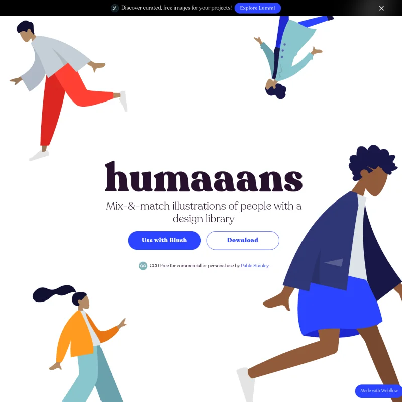 Humaaans – 知名模块化混搭人物矢量插画库与扁平设计系统