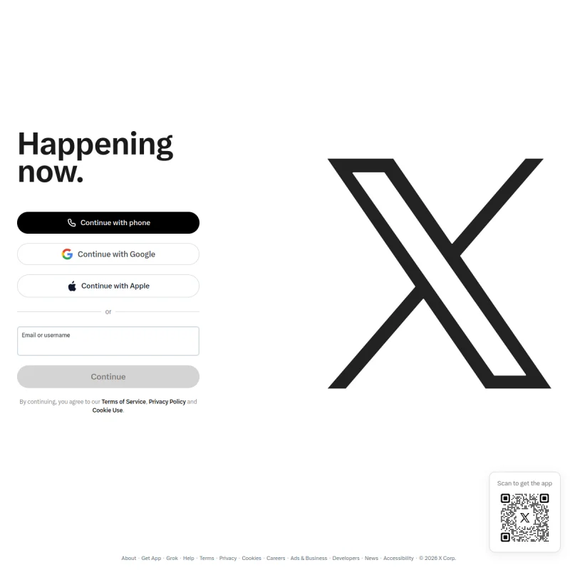 X(原 Twitter 推特)官方网站 – 全球领先的实时公共舆论、新闻资讯与社交网络