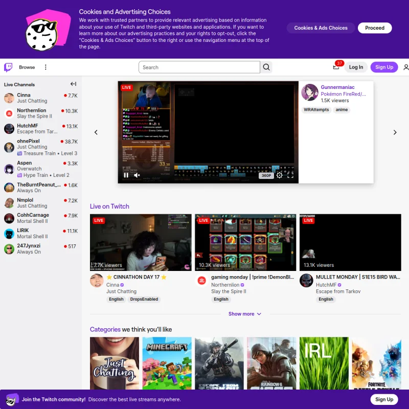 Twitch – 全球知名游戏电竞、创意互动与实时流媒体直播平台