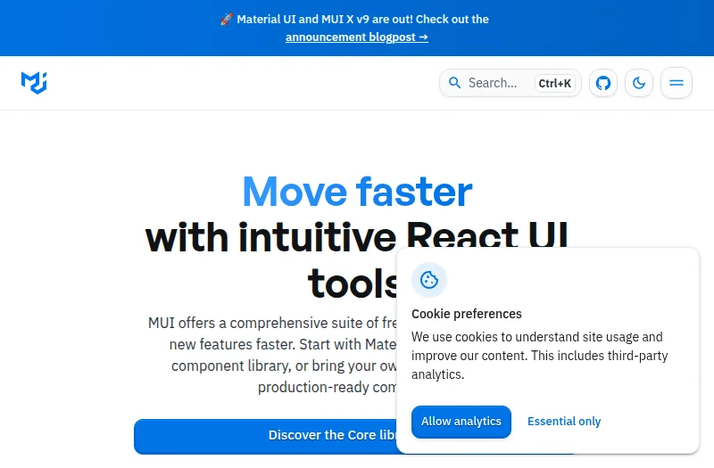 MUI (Material UI) – 全球领先的 React UI 组件库与设计工具生态