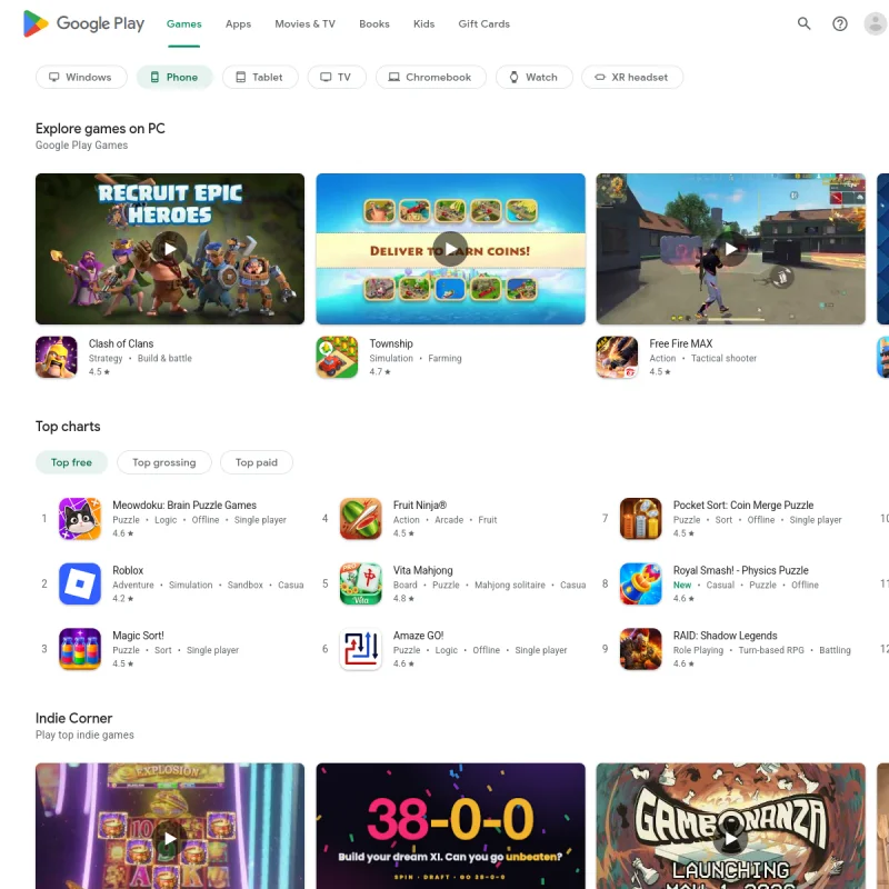 Google Play 游戏 – 谷歌官方全球 Android 正版手游发现与下载商城