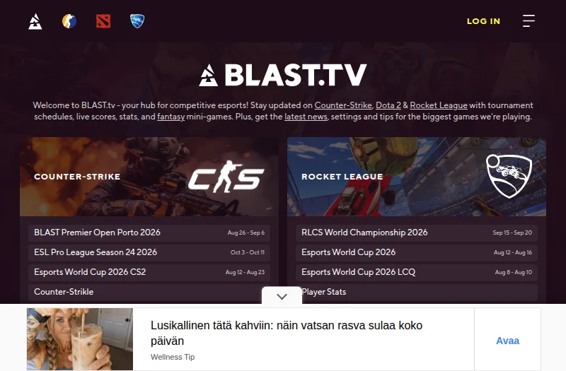BLAST.tv – 顶级电竞锦标赛直播平台、BLAST Premier 与赛事数据中心