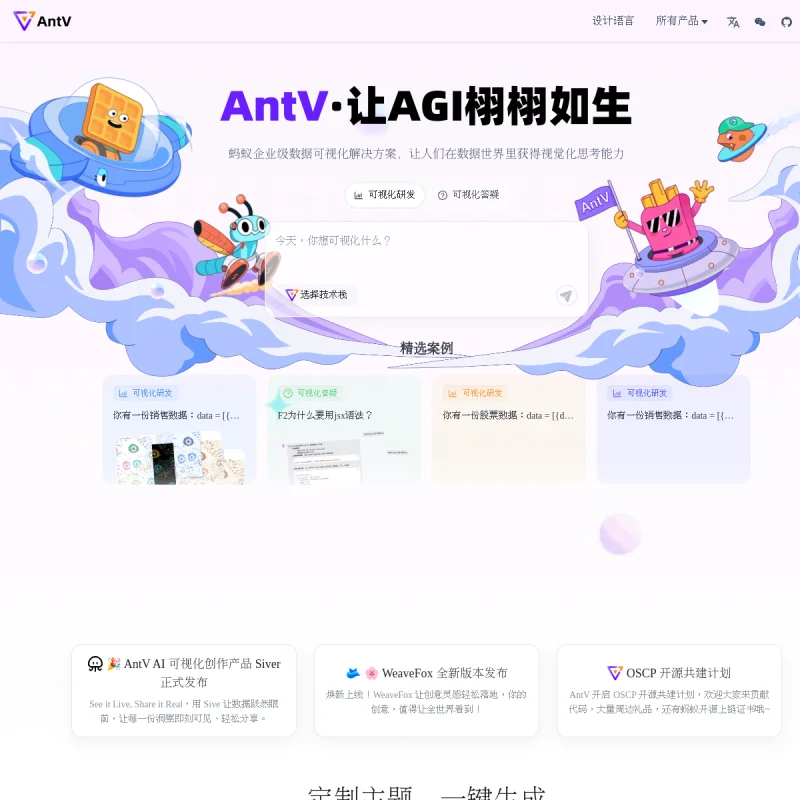 AntV – 蚂蚁集团开源全新一代数据可视化解决方案与专业图表库群