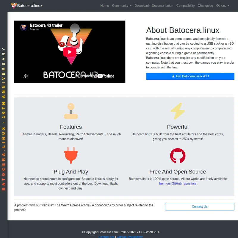Batocera.linux – 免费开源复古怀旧游戏操作系统、即插即用怀旧主机利器