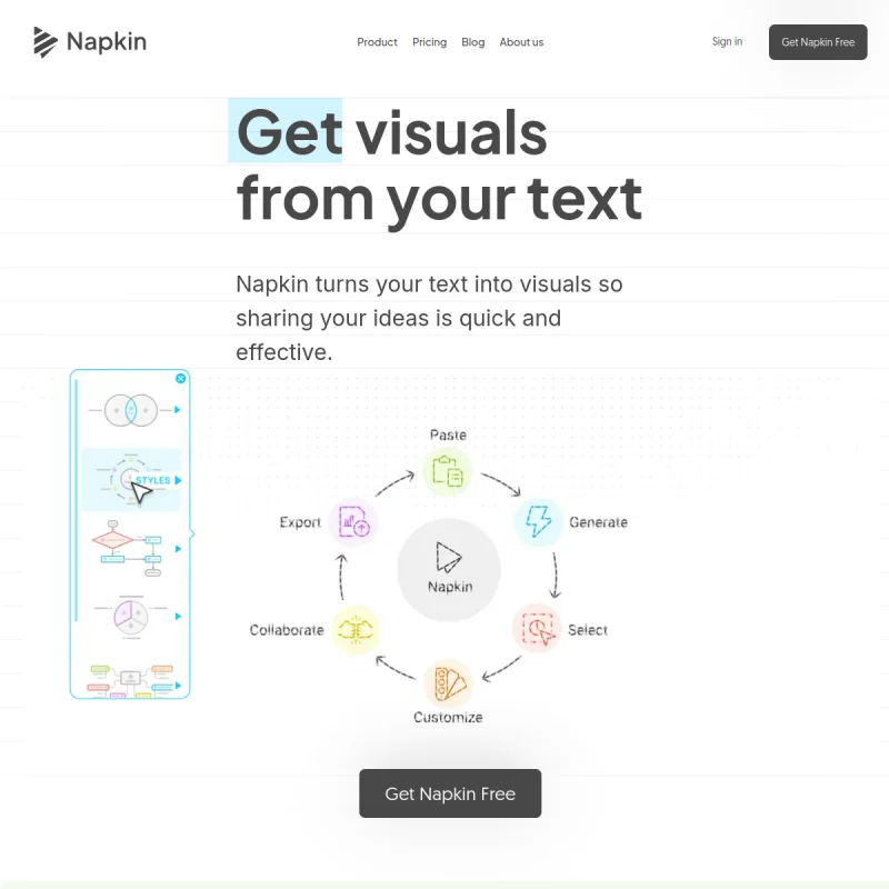 Napkin 网站预览