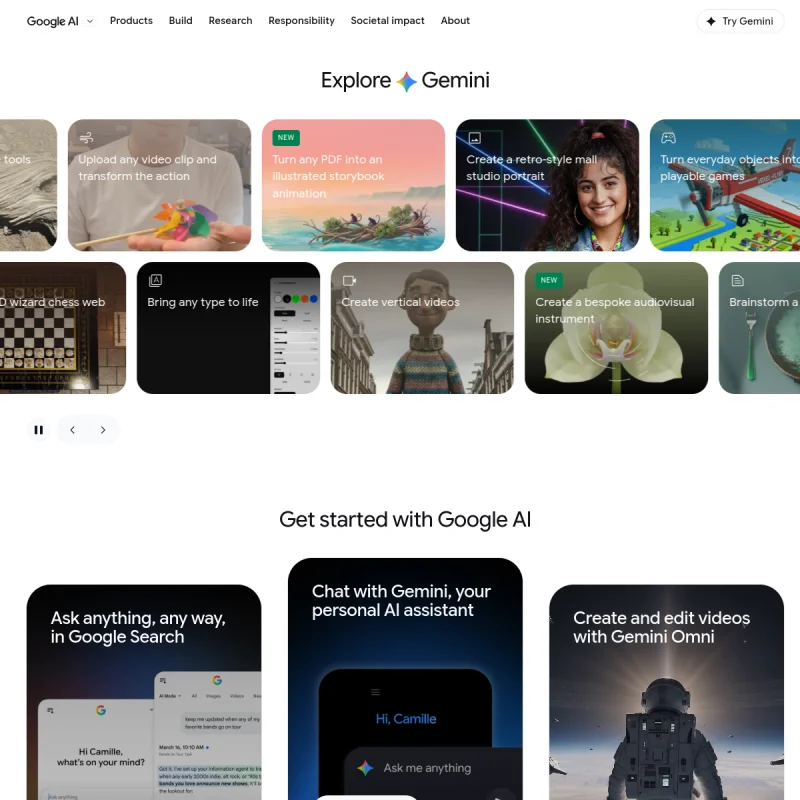 Google AI 网站预览