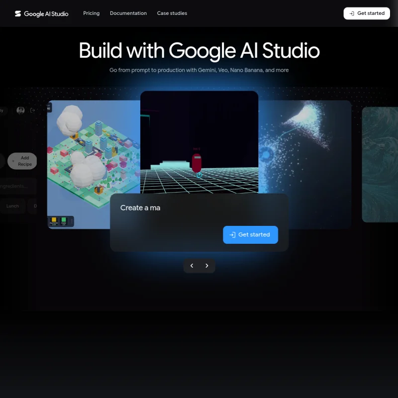 Google AI Studio 网站预览