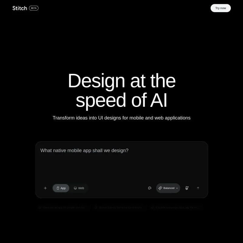 Google Stitch 网站预览